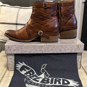 Freebird by Steven Sammi Cognac Heeled Boots